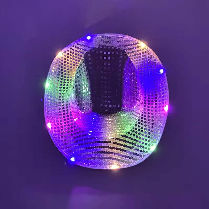 Party Hat Cone - Вьющийся светодиодный светильник, ковбойская шляпа-ковбой, мигающая