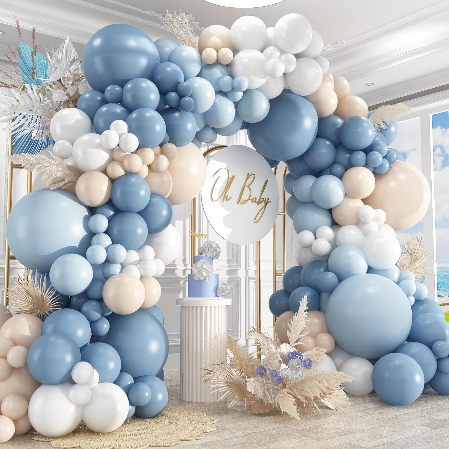 Balloon Arch Kit - Набор гирлянды-арки из латексных шаров пыльно-голубого