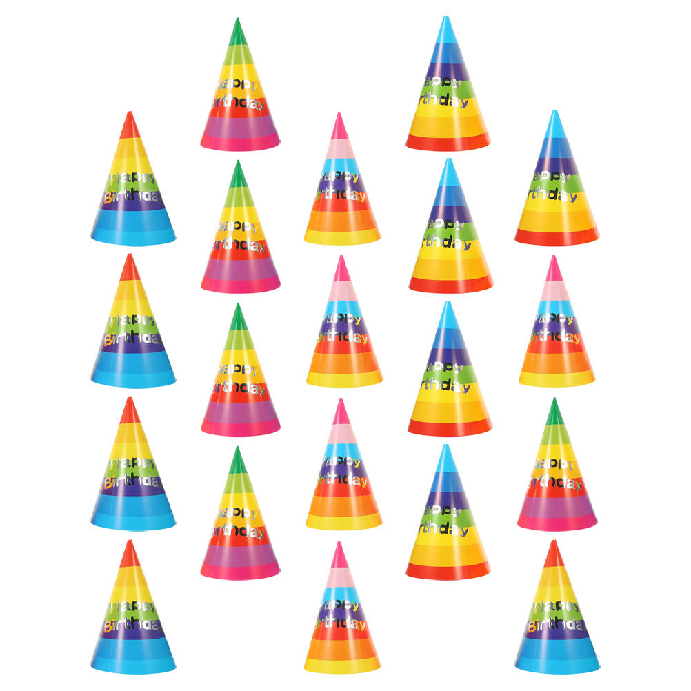 36 штук разноцветных бумажных  – обзор и цена Party Hat Cone